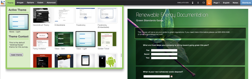 SurveyGizmos survey software lets you take control over branded surveys